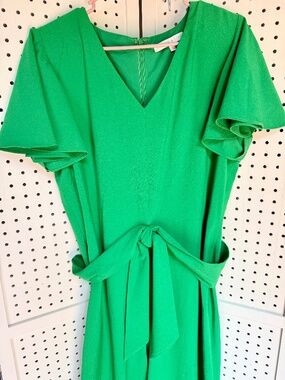Preston & York Green Kayla Flutter Sleeve Jumpsuit Women's Size 14